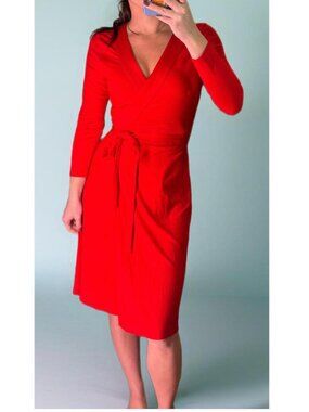 Midi Anne Taylor Red Wrap Dress ❤️